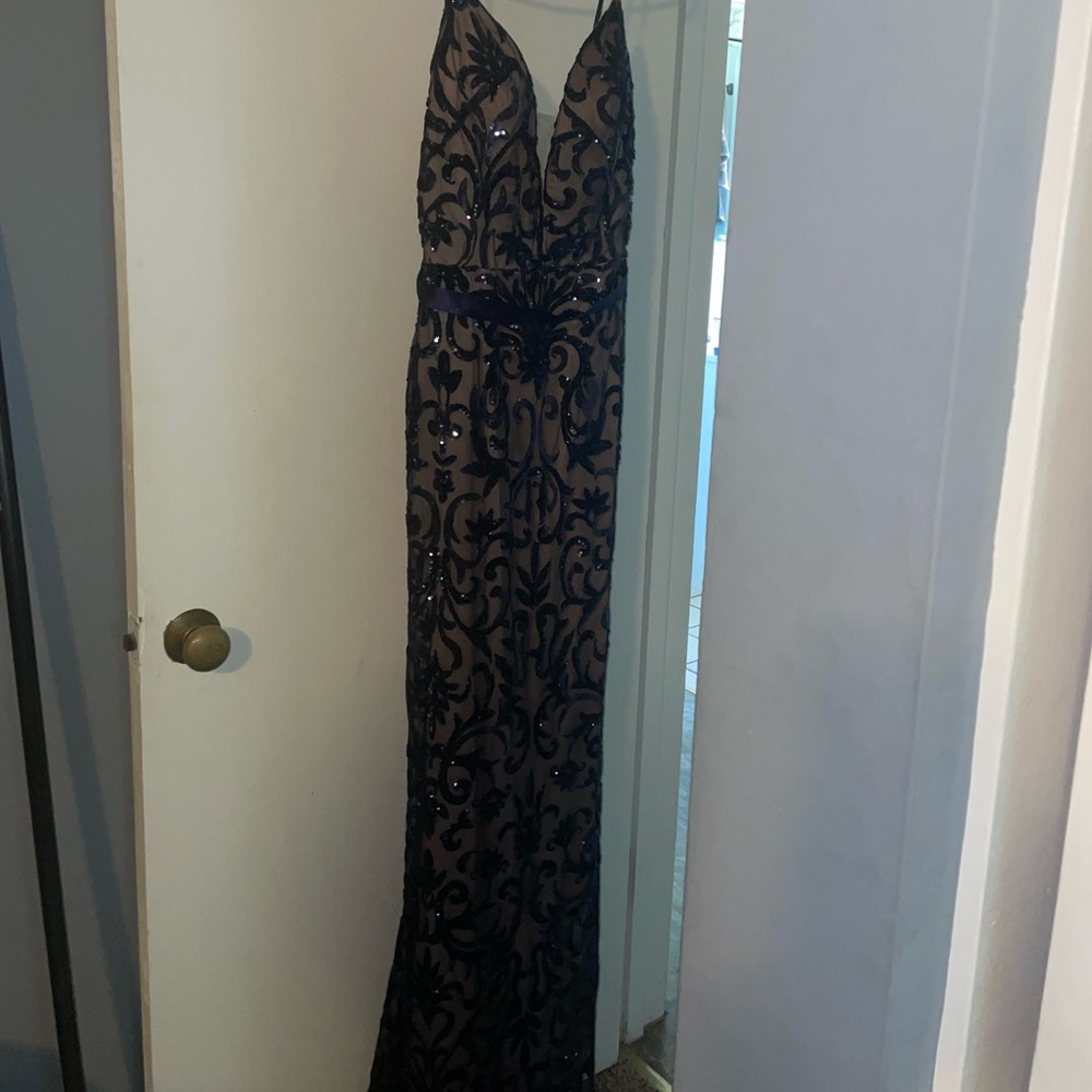 Midnight blue bridesmaids dress